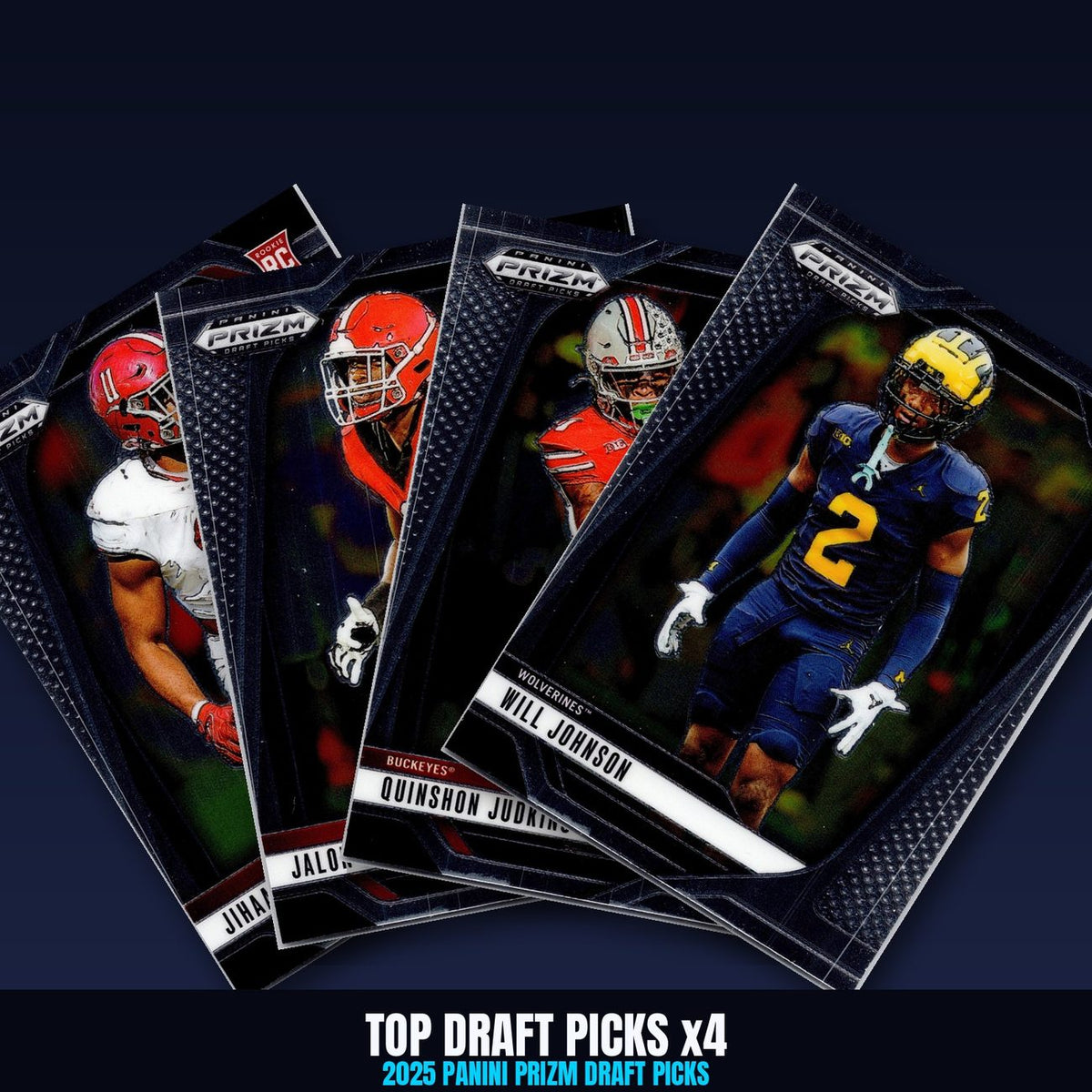 2025 Prizm Draft Picks Top Rookies Lot x4 - Campbell, Walker, Judkins RC