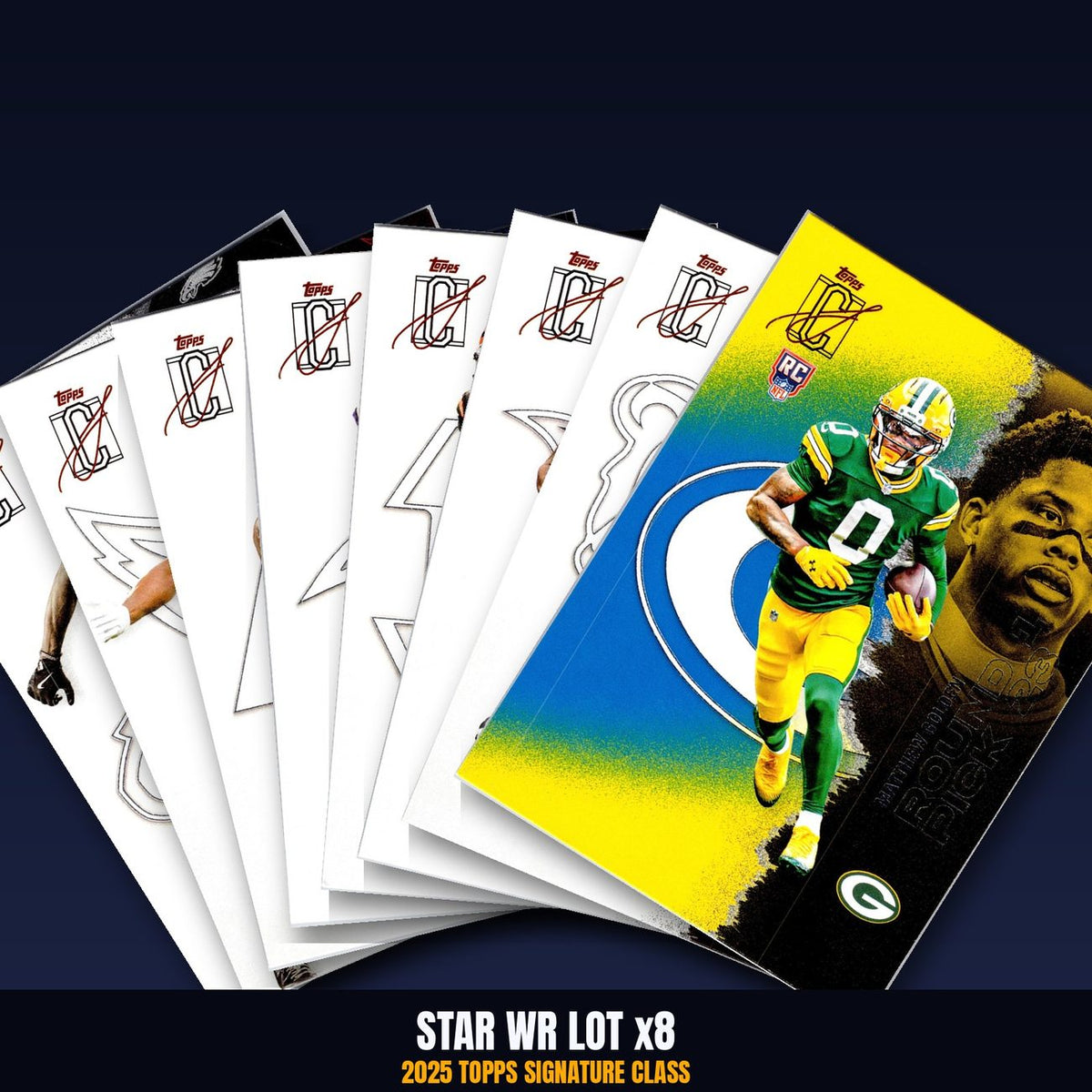 2025 Topps Signature Class Star WR Lot x8 - AJ Brown, MHJ, Adams, Hopkins