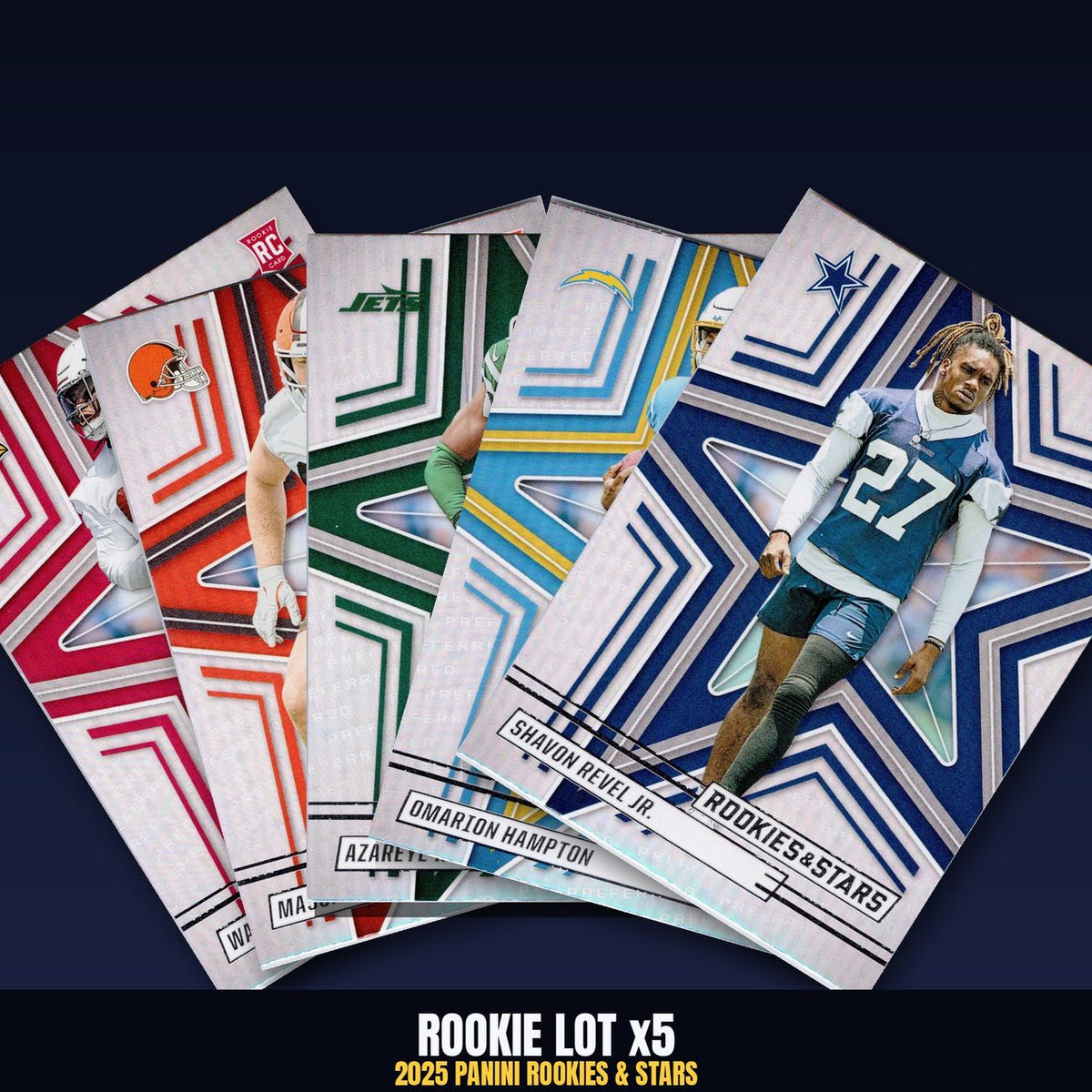 2025 Rookies & Stars Rookie Lot x5 - Graham, Hampton, Nolen RC