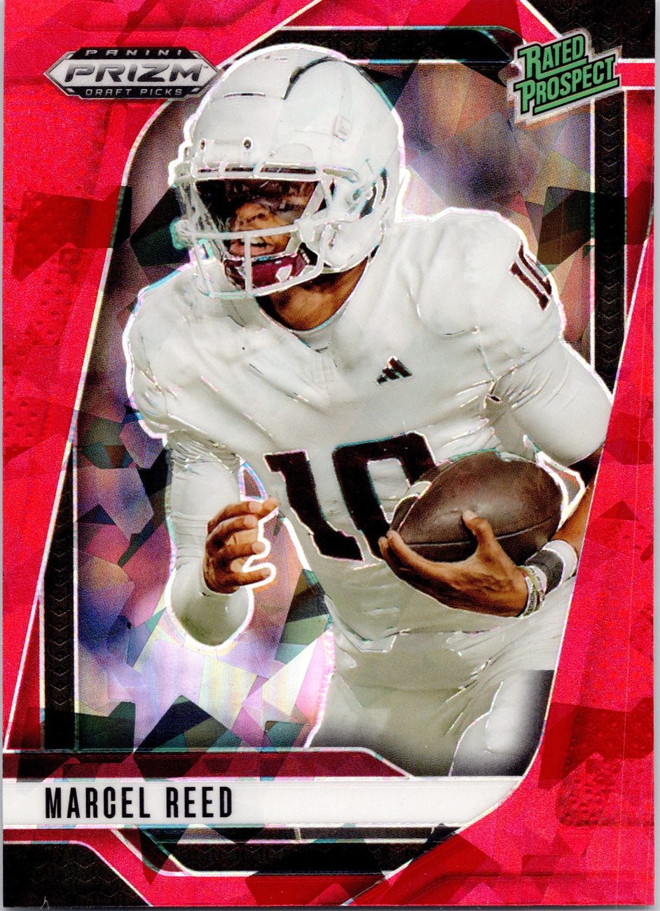 2025 Prizm Draft Picks RED CRACKED ICE QB/WR Lot x8 - Gabriel, Howard, Royals