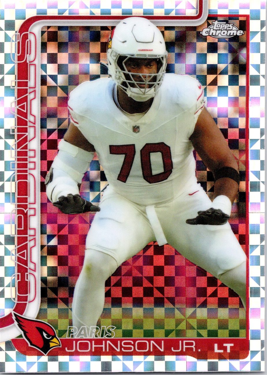 2025 Topps Chrome X-Fractor Lot x9 - Josh Jacobs, DJ Moore, Montgomery