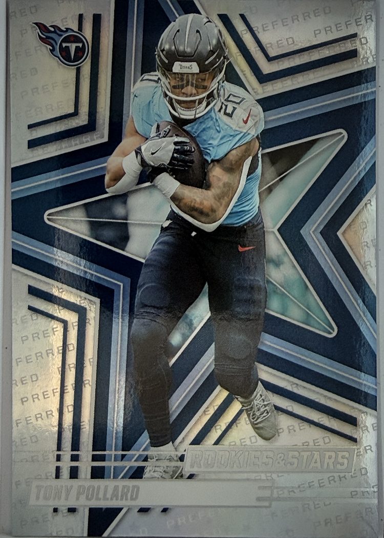 Tony Pollard 4-Card Lot Titans - Pink & Teal Lazer, Rookies & Stars, Resurgence
