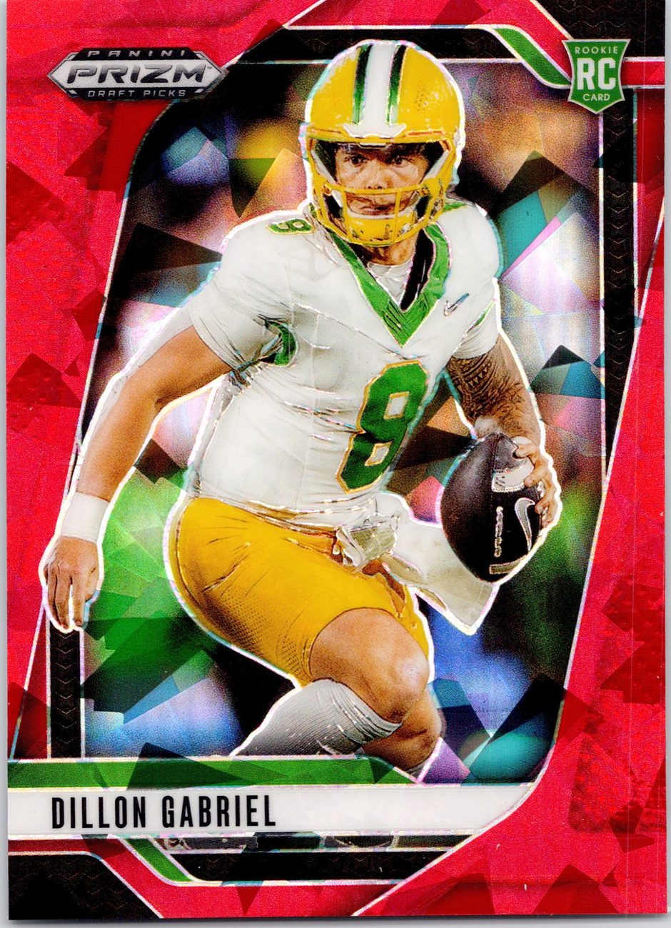 2025 Prizm Draft Picks RED CRACKED ICE QB/WR Lot x8 - Gabriel, Howard, Royals