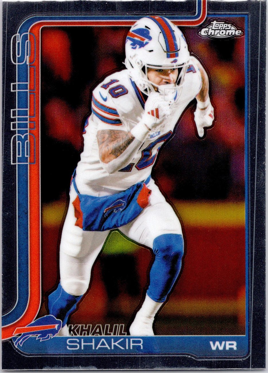 2025 Topps Chrome WR Lot x9 - Shakir, Pearsall, Downs, Doubs, Mooney