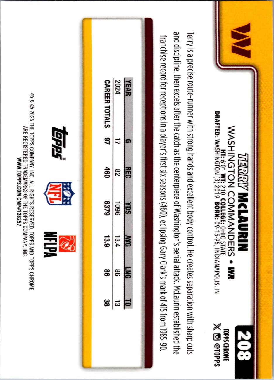 2025 Topps Chrome NFL Stars Lot x8 - Bucky Irving, James Cook, LaPorta
