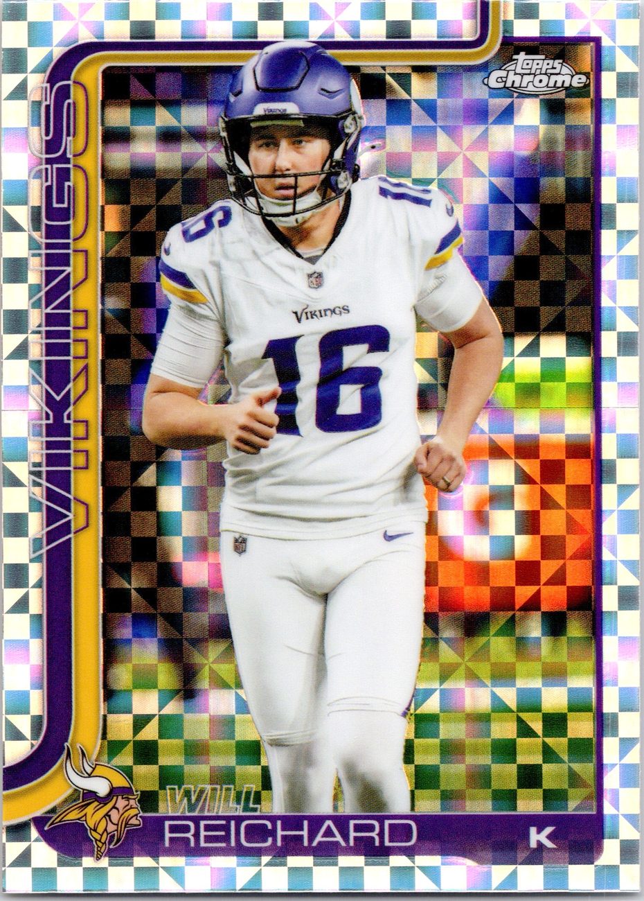 2025 Topps Chrome X-Fractor Lot x9 - Josh Jacobs, DJ Moore, Montgomery