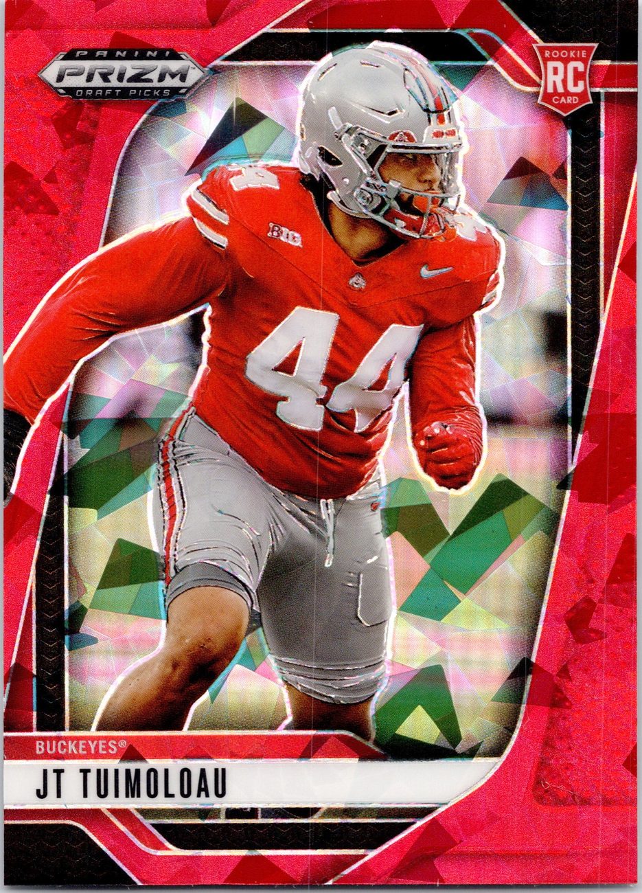 2025 Prizm Draft Picks RED CRACKED ICE Defense Lot x8 - Tuimoloau, W.Johnson