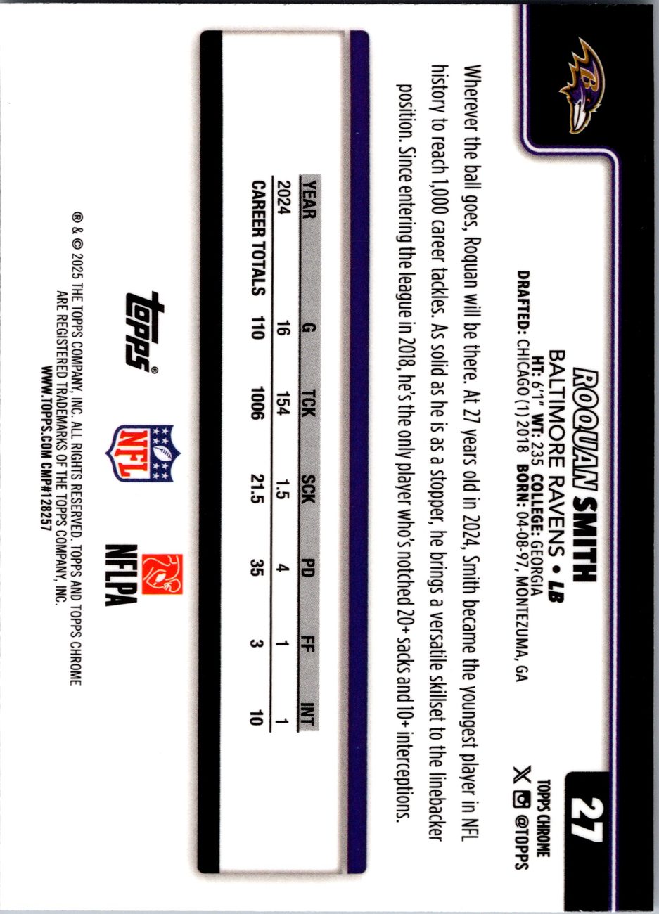 2025 Topps Chrome NFL Stars Lot x8 - Bucky Irving, James Cook, LaPorta