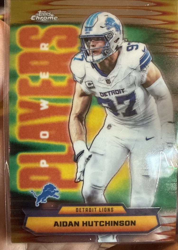 Aidan Hutchinson 5-Card Lot - Lions - Resurgence Lazer, Topps Chrome, Signature