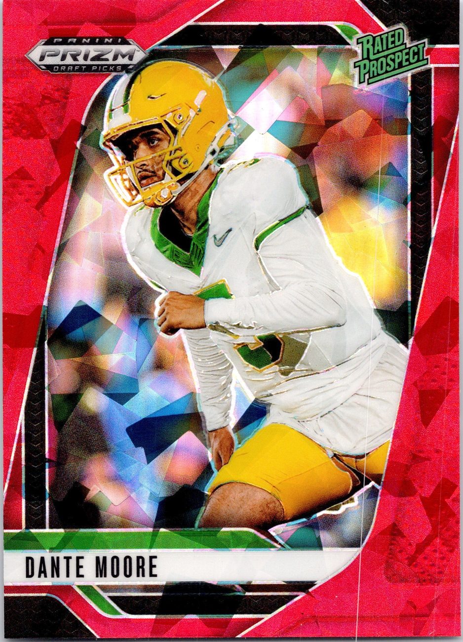 2025 Prizm Draft Picks RED CRACKED ICE QB/WR Lot x8 - Gabriel, Howard, Royals