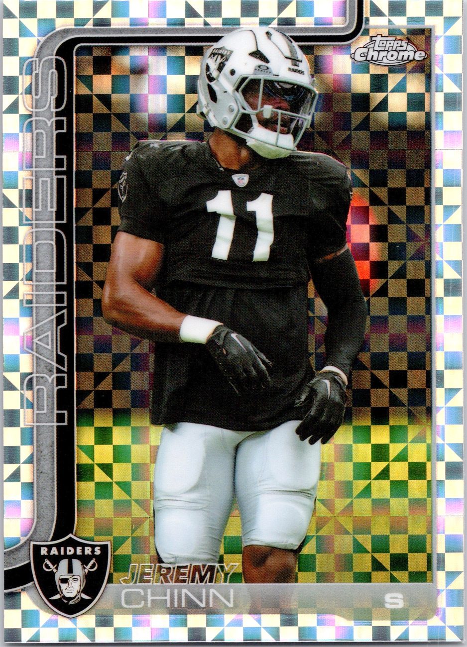 2025 Topps Chrome X-Fractor Lot x9 - Josh Jacobs, DJ Moore, Montgomery