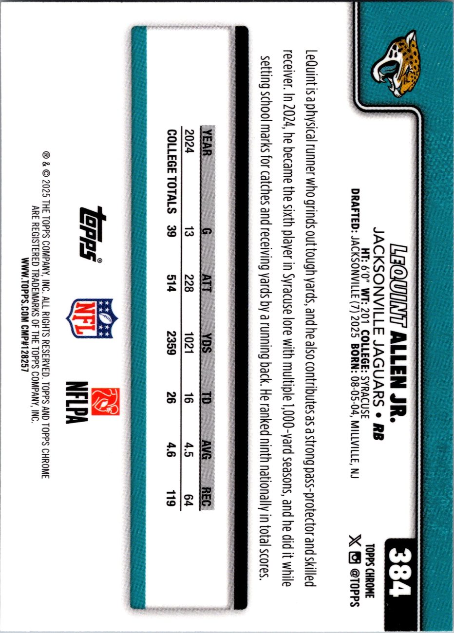2025 Topps Chrome Rookie Offense Lot x11 - Dillon Gabriel, Higgins, Gordon