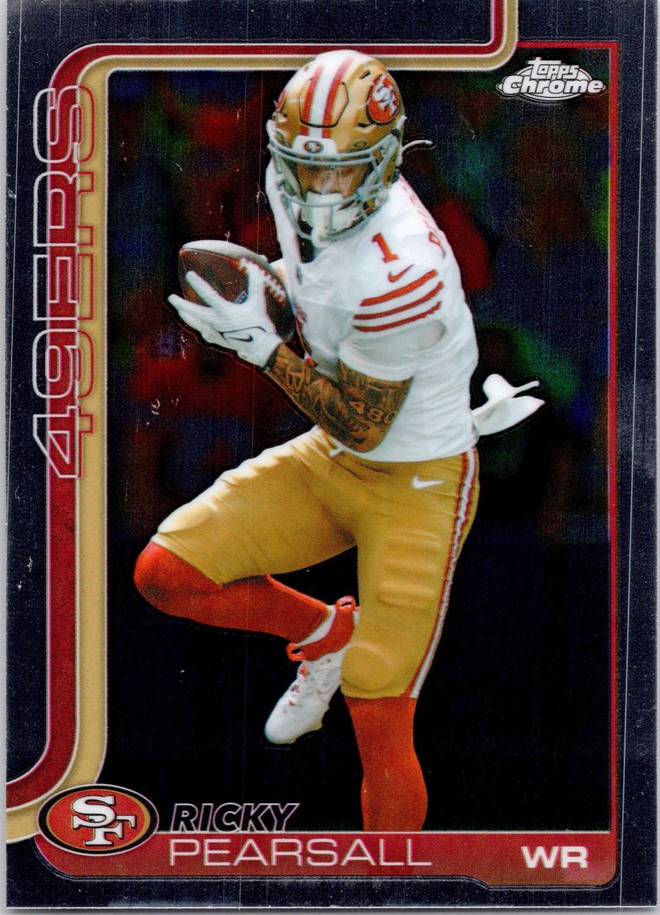 2025 Topps Chrome WR Lot x9 - Shakir, Pearsall, Downs, Doubs, Mooney