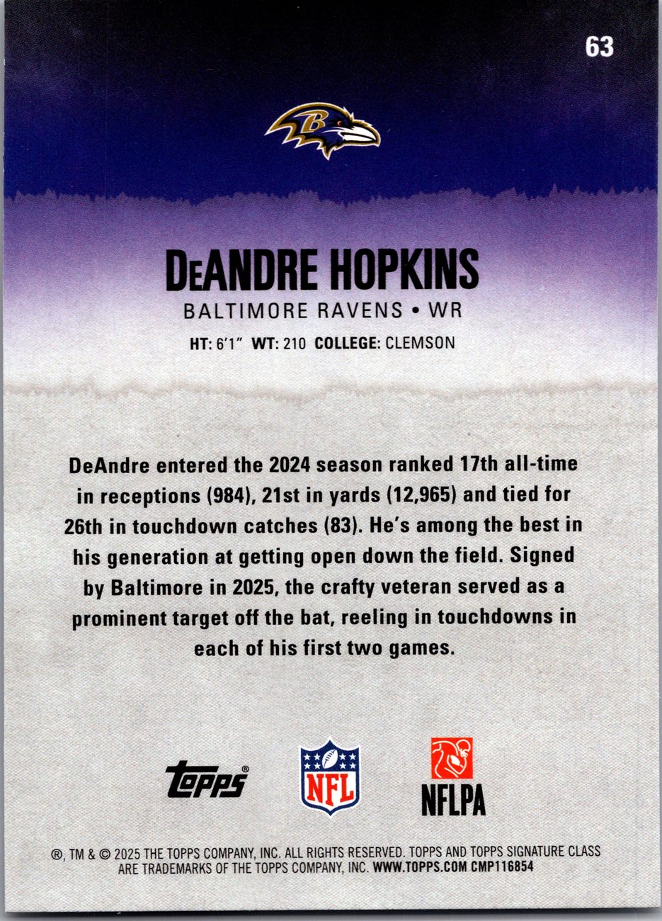 2025 Topps Signature Class Star WR Lot x8 - AJ Brown, MHJ, Adams, Hopkins
