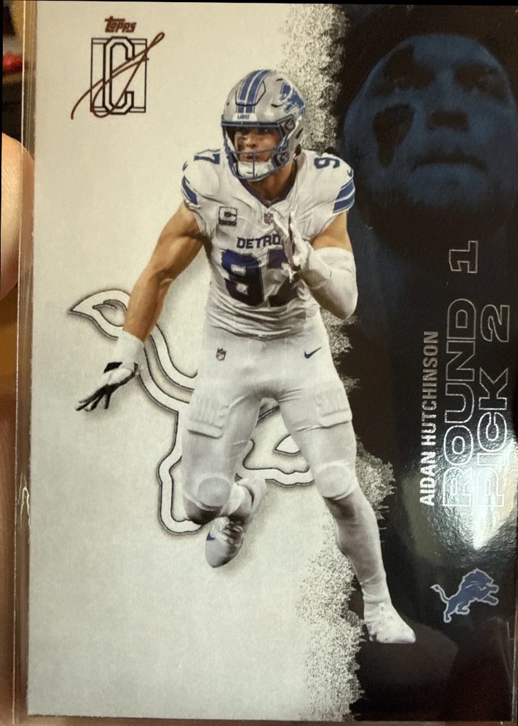 Aidan Hutchinson 5-Card Lot - Lions - Resurgence Lazer, Topps Chrome, Signature