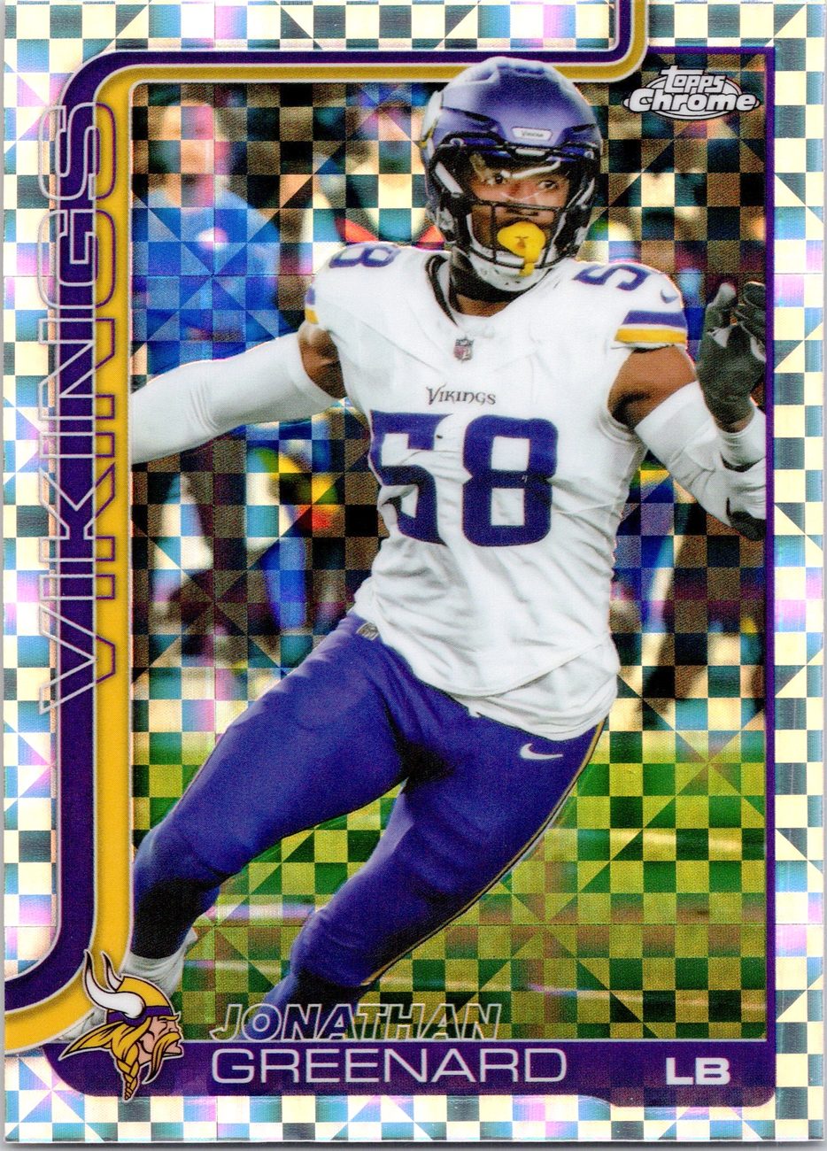 2025 Topps Chrome X-Fractor Lot x9 - Josh Jacobs, DJ Moore, Montgomery