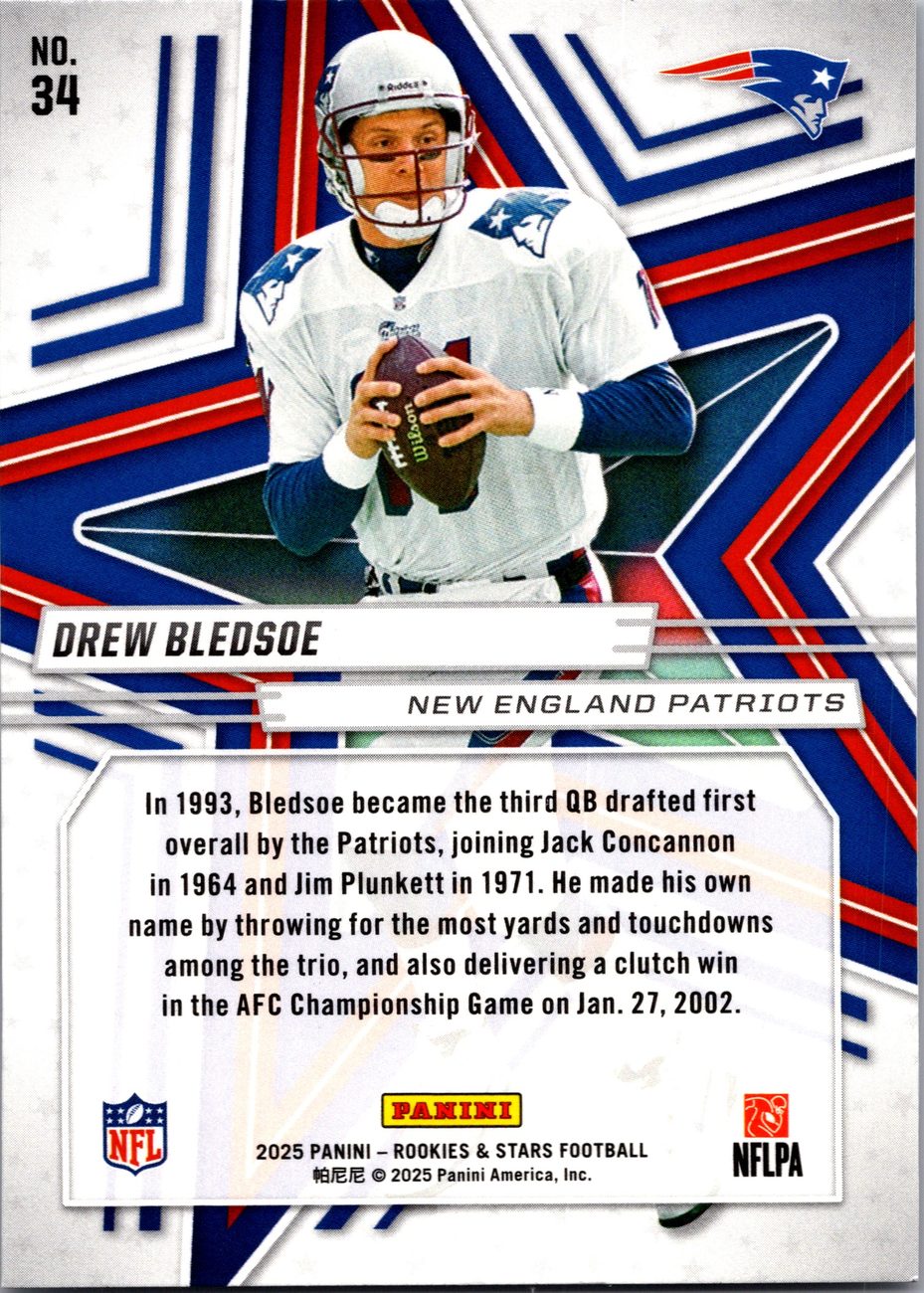 2025 Rookies & Stars Legends Lot x8 - Bledsoe, Peppers, Esiason, Simms