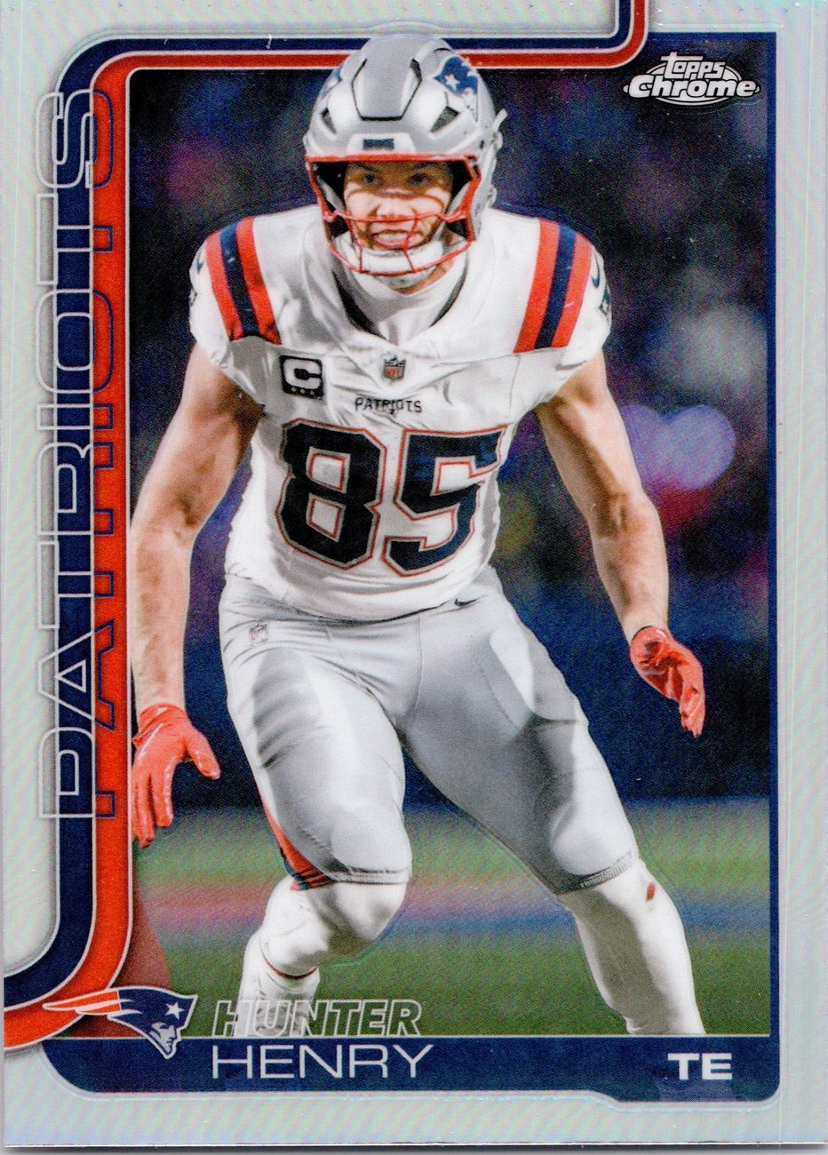 2025 Topps Chrome QB RB TE Lot x8 - Daniel Jones, Swift, Hunter Henry