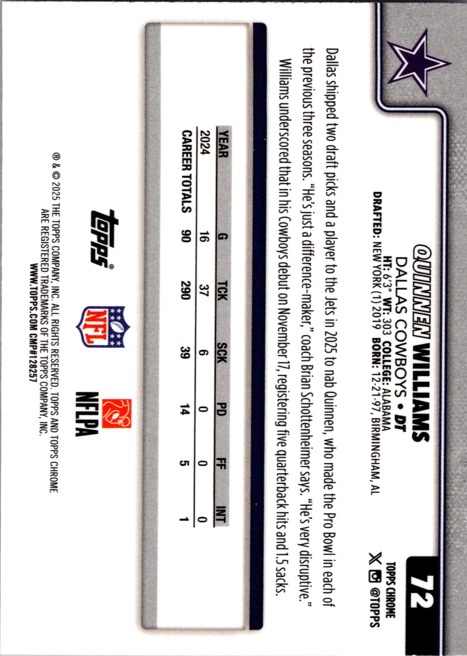 2025 Topps Chrome Defense Lot x9 - Stingley, Harrison Smith, Jared Verse