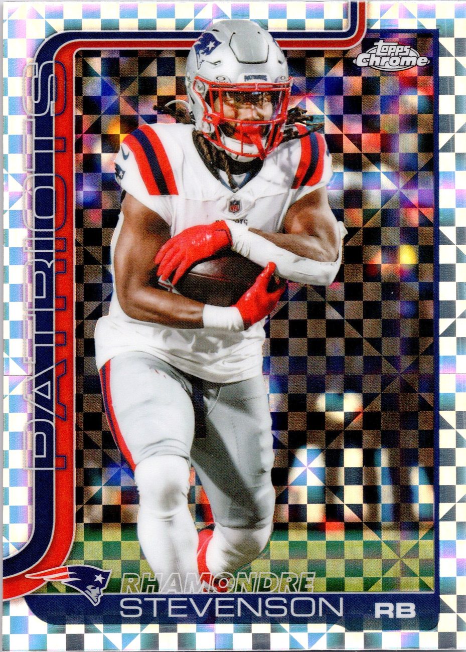 2025 Topps Chrome X-Fractor Lot x9 - Josh Jacobs, DJ Moore, Montgomery