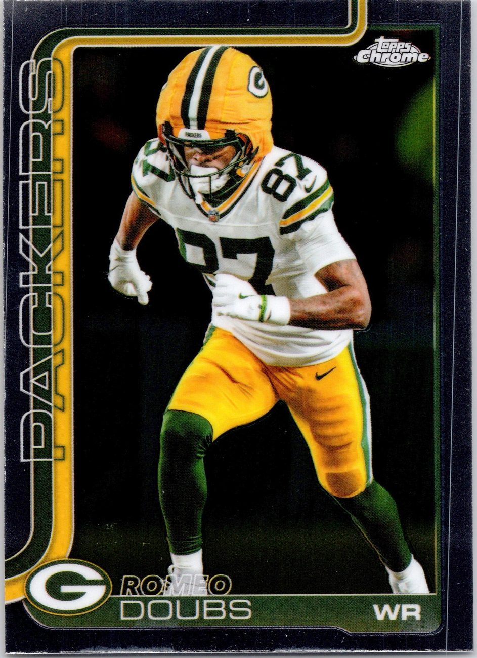 2025 Topps Chrome WR Lot x9 - Shakir, Pearsall, Downs, Doubs, Mooney