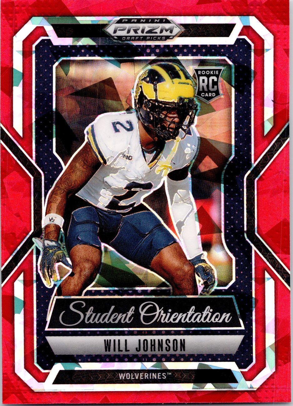 2025 Prizm Draft Picks RED CRACKED ICE Defense Lot x8 - Tuimoloau, W.Johnson