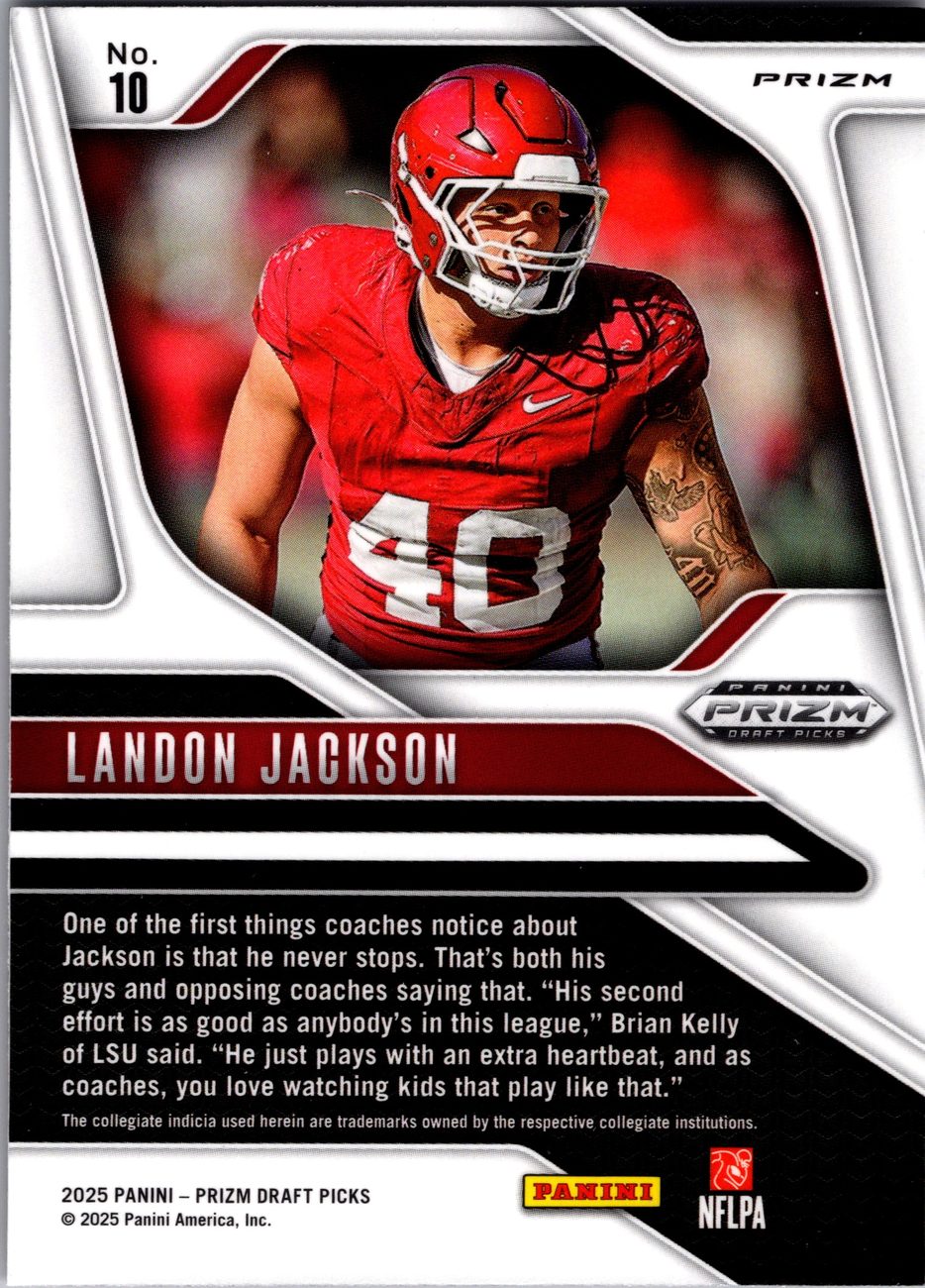 2025 Prizm Draft Picks RED CRACKED ICE Defense Lot x8 - Tuimoloau, W.Johnson