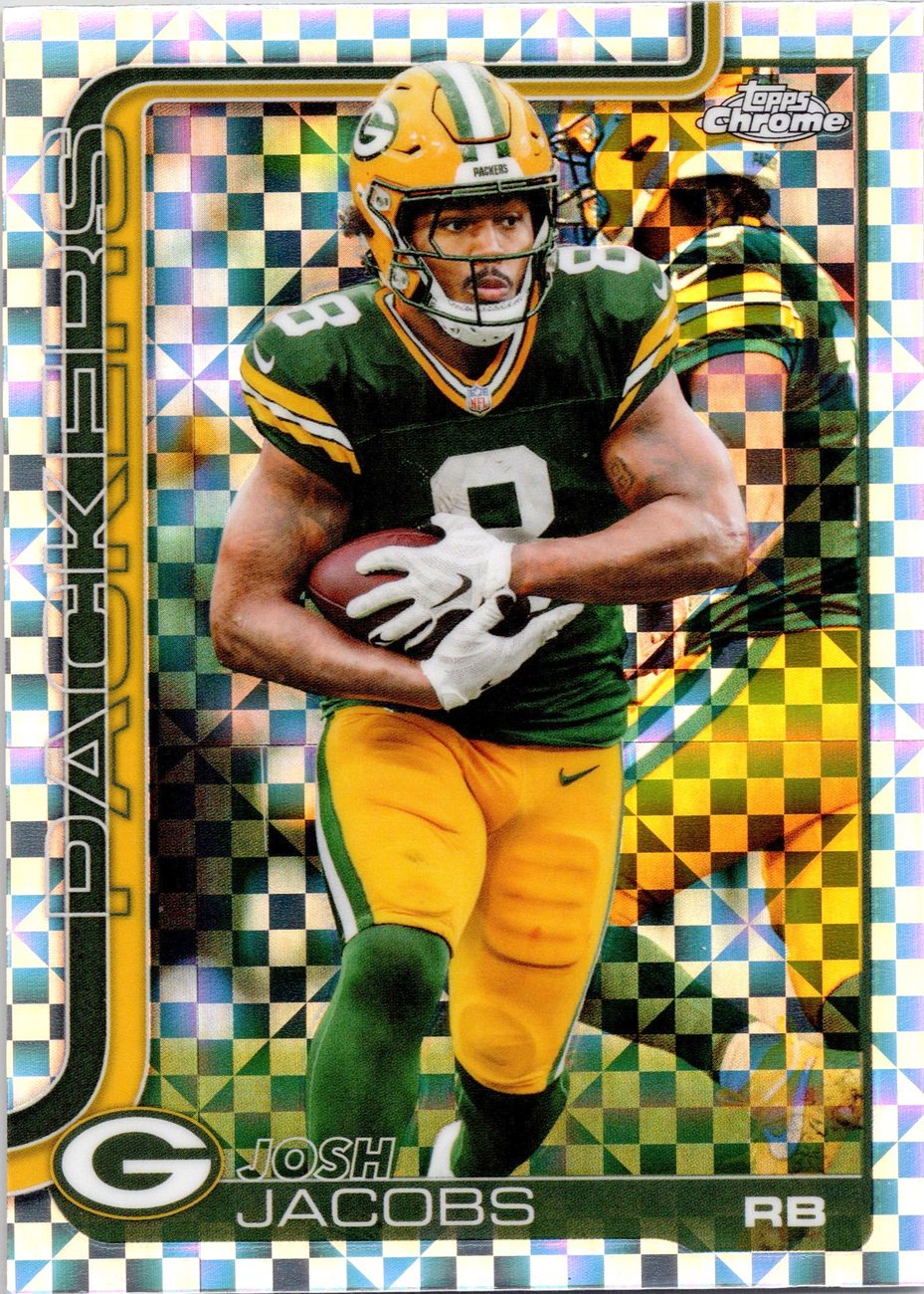 2025 Topps Chrome X-Fractor Lot x9 - Josh Jacobs, DJ Moore, Montgomery