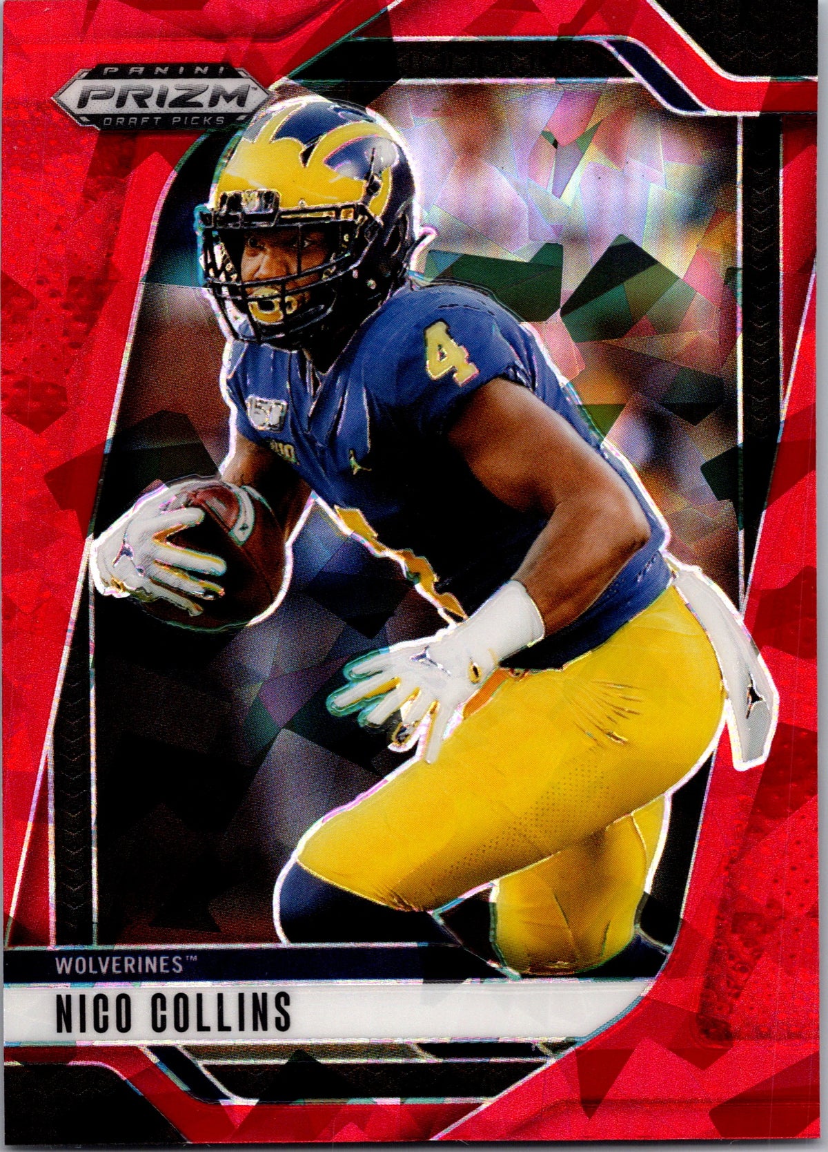 Nico Collins Red Cracked Ice front
