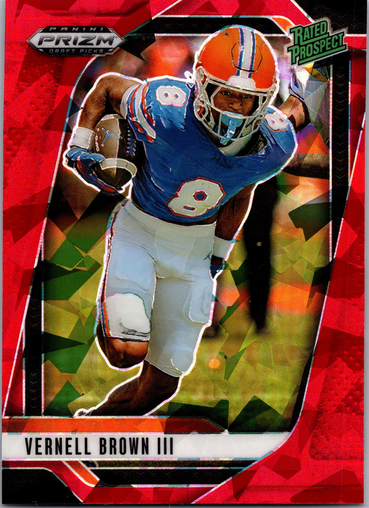 Vernell Brown III Red Cracked Ice front