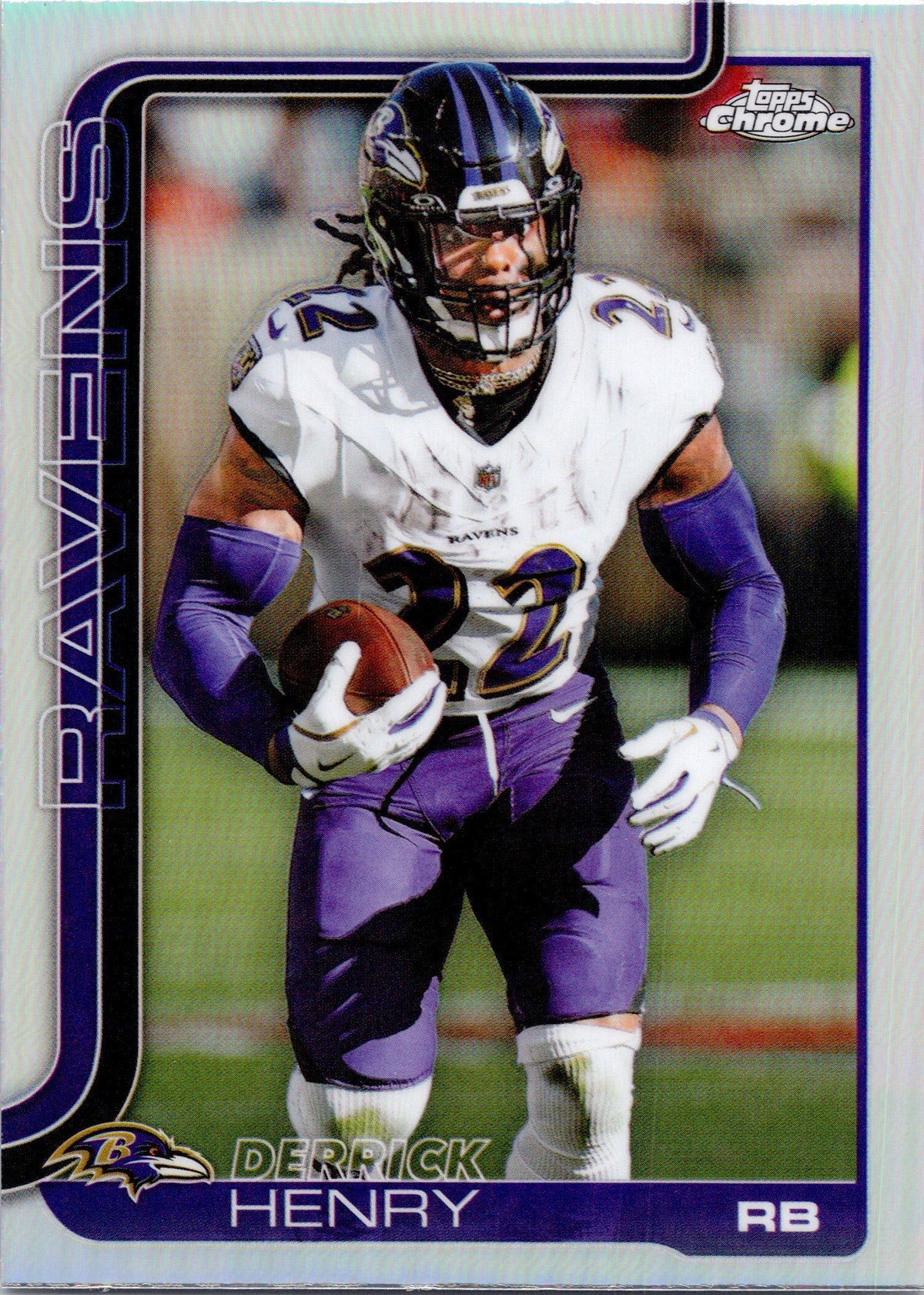 Derrick Henry 2025 Topps Chrome Baltimore Ravens RB