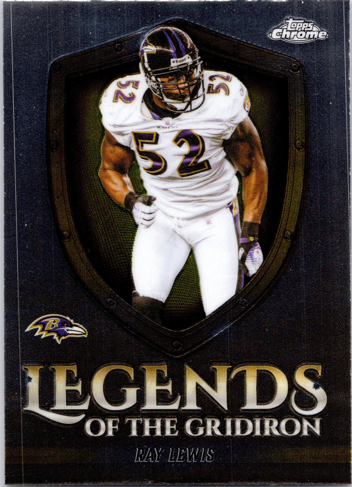 Ray Lewis 2025 Topps Chrome LEGENDS OF THE GRIDIRON Ravens Insert