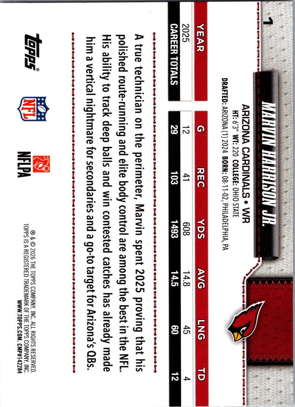 2026 Topps Flagship #1 Marvin Harrison Jr.