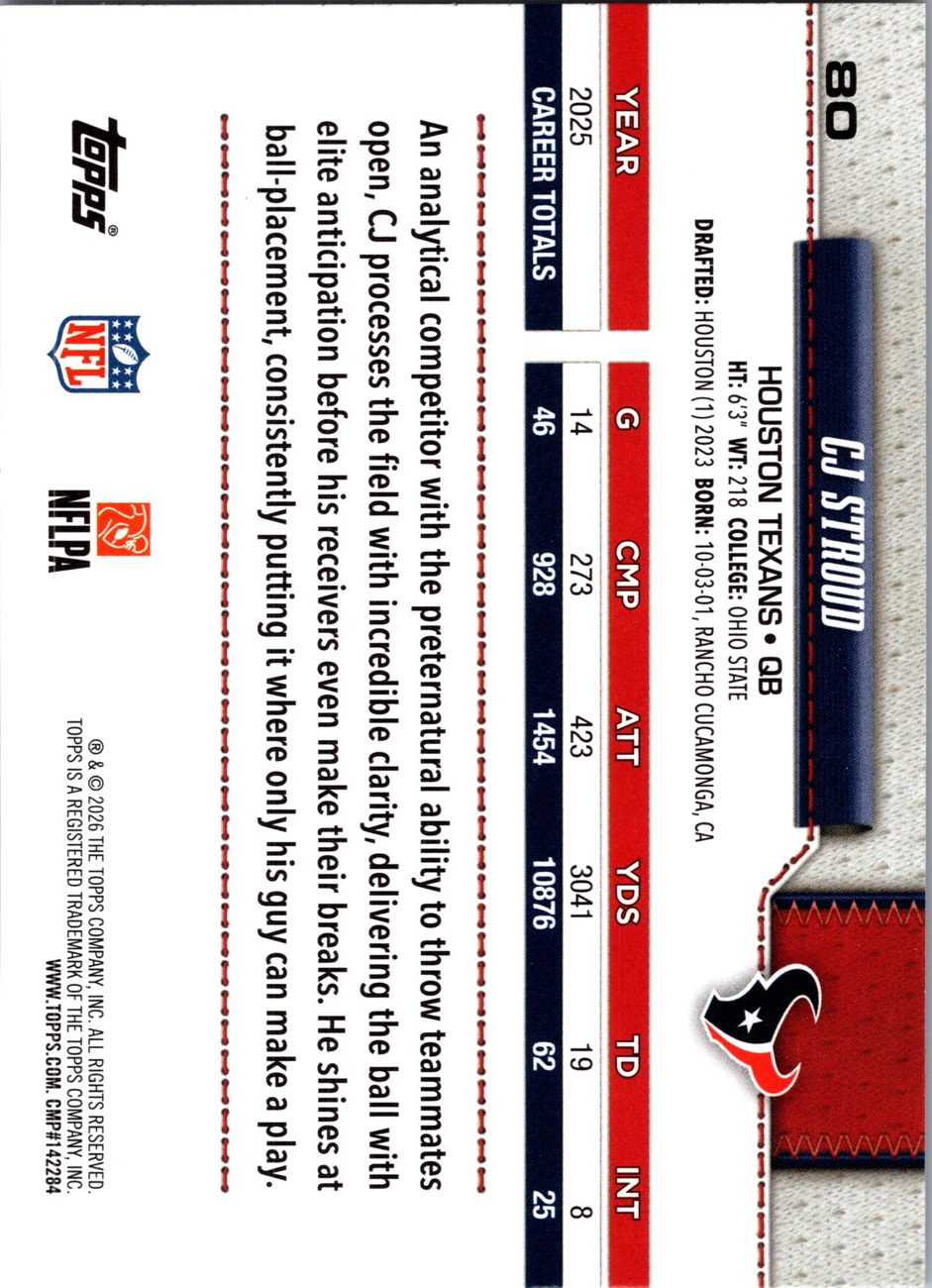 2026 Topps Flagship #80 CJ Stroud