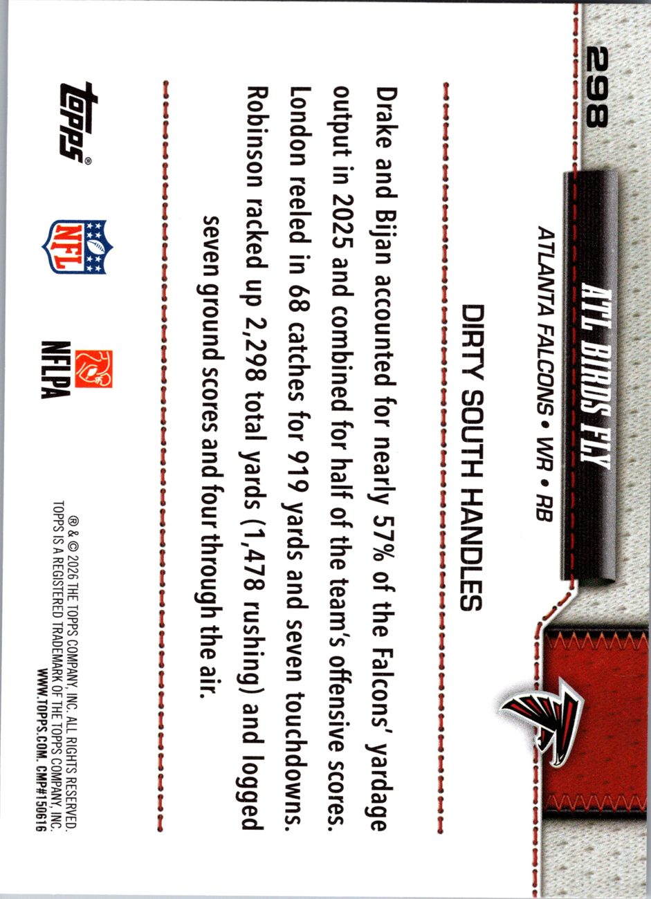 2026 Topps Flagship #298 Atlanta Falcons back