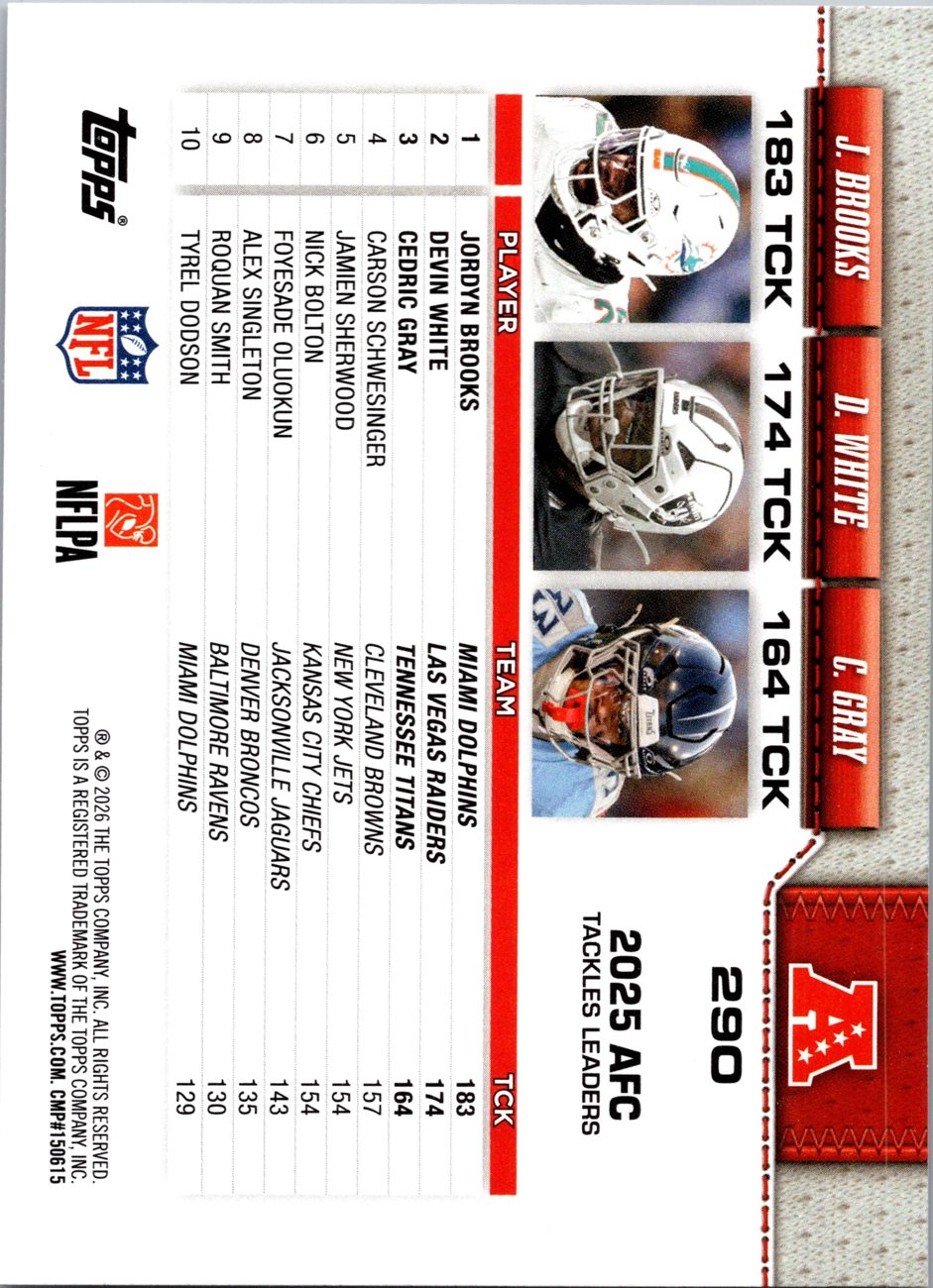 2026 Topps Flagship #290 Devin White back