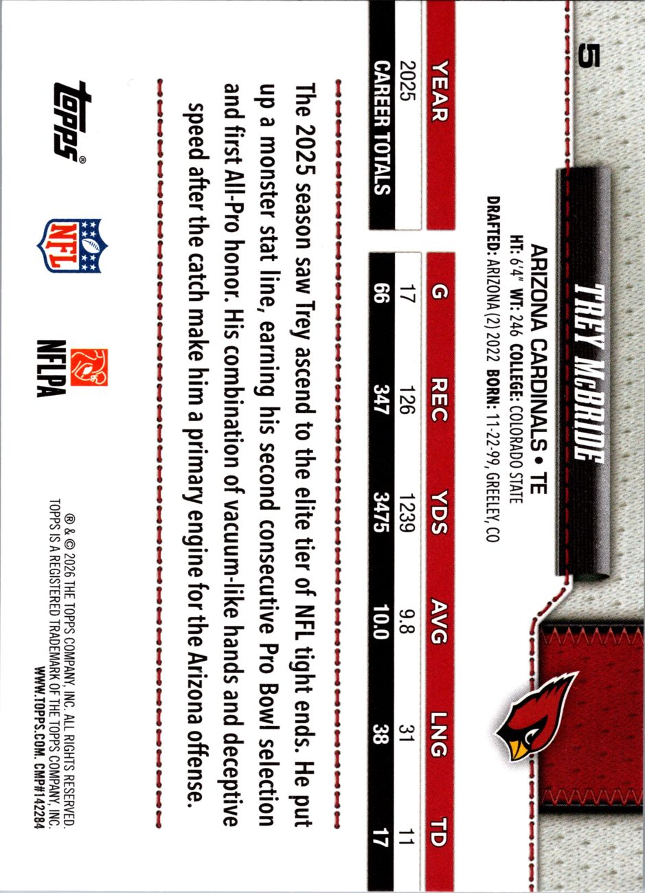 2026 Topps Flagship #5 Trey McBride back