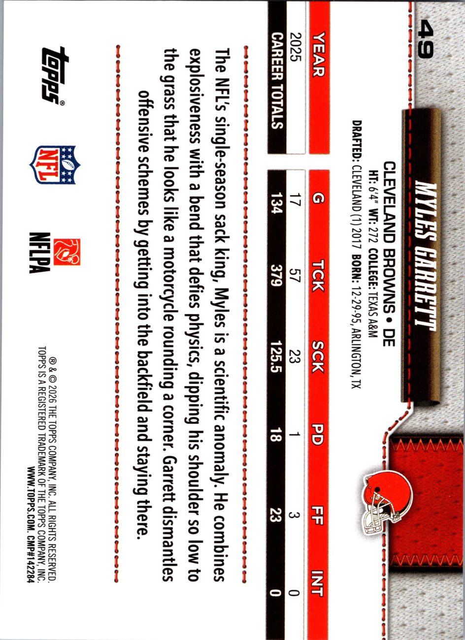 2026 Topps Flagship #49 Myles Garrett