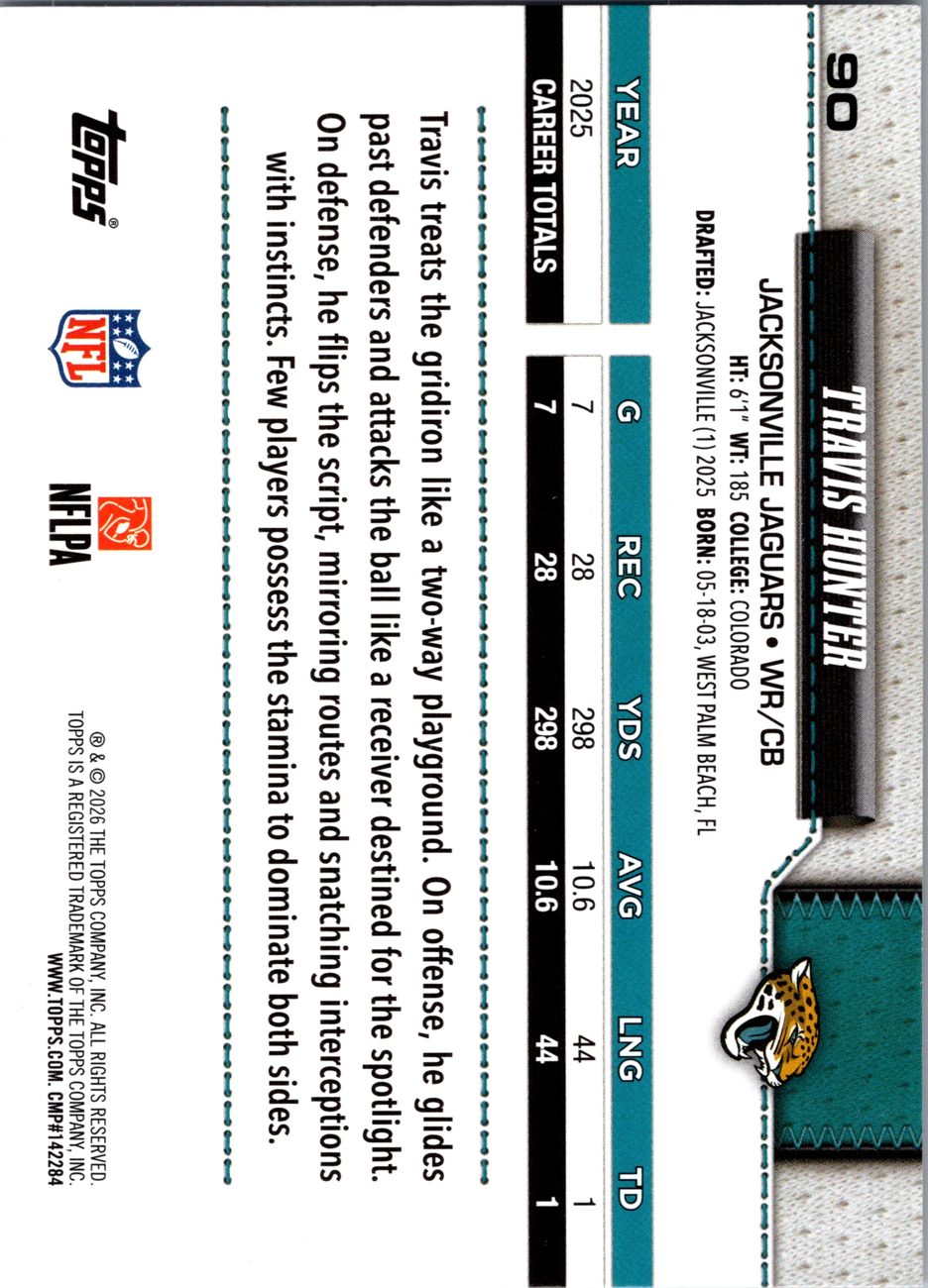 2026 Topps Flagship #90 Travis Hunter