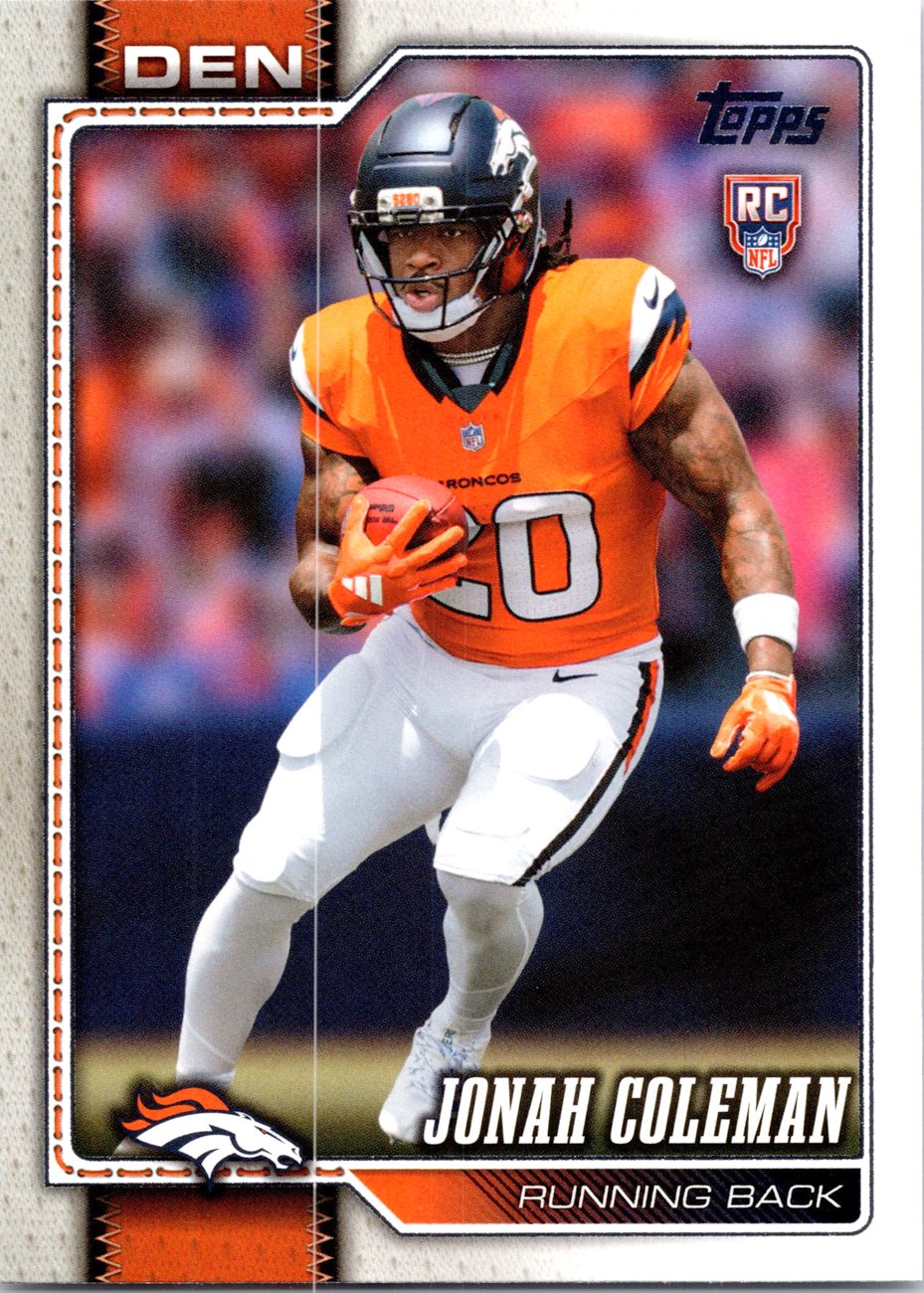 2026 Topps Flagship #312 Jonah Coleman RC front