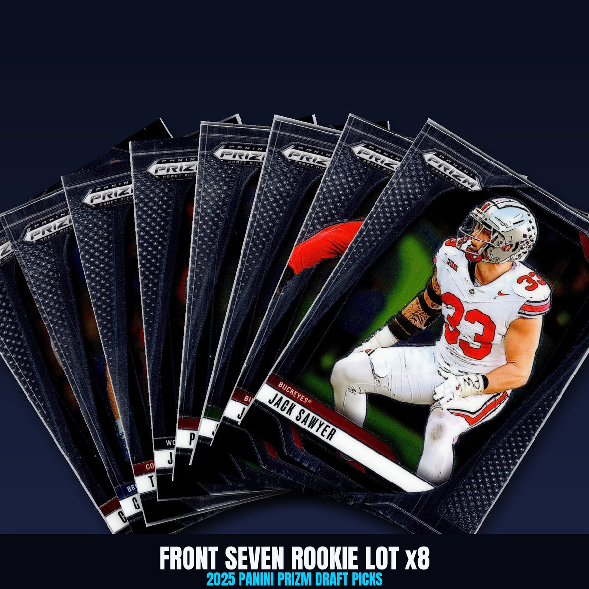 2025 Prizm Draft Picks Front 7 Rookie Lot x8 - Sawyer, Tuimoloau, Umanmielen