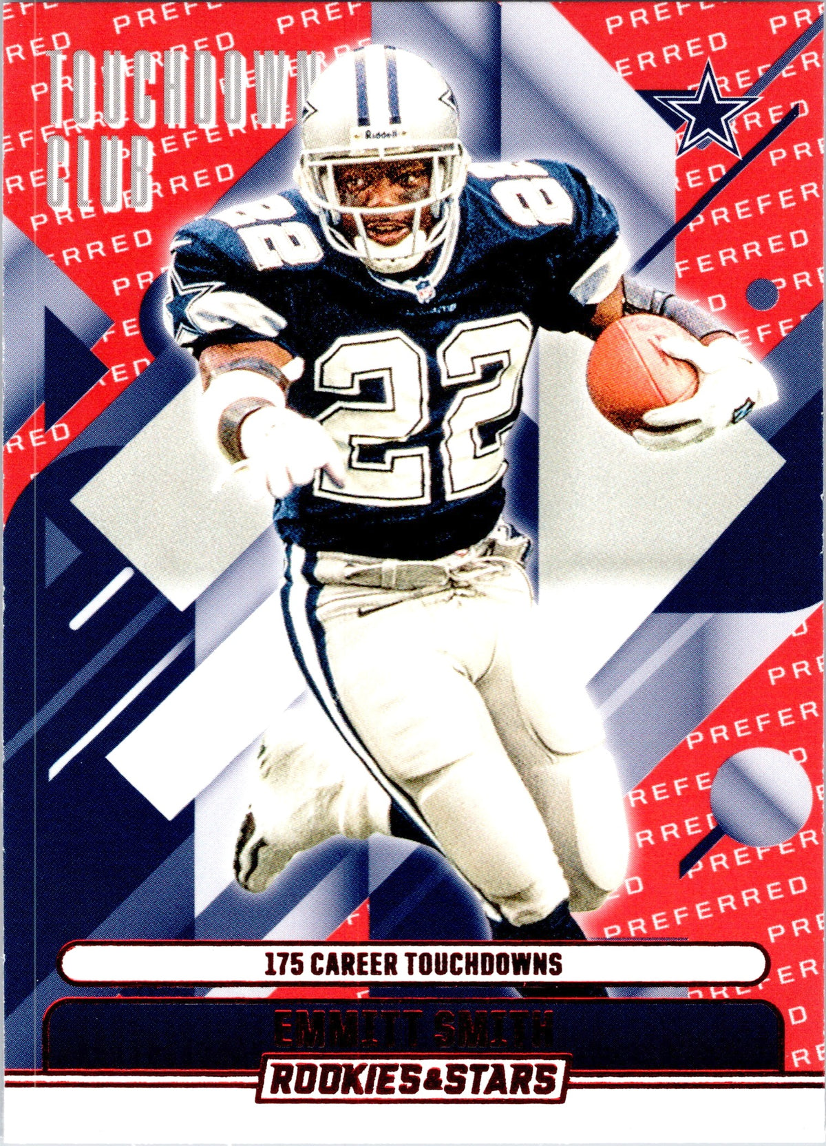 Emmitt Smith 2025 Rookies & Stars TOUCHDOWN CLUB Insert Cowboys HOF