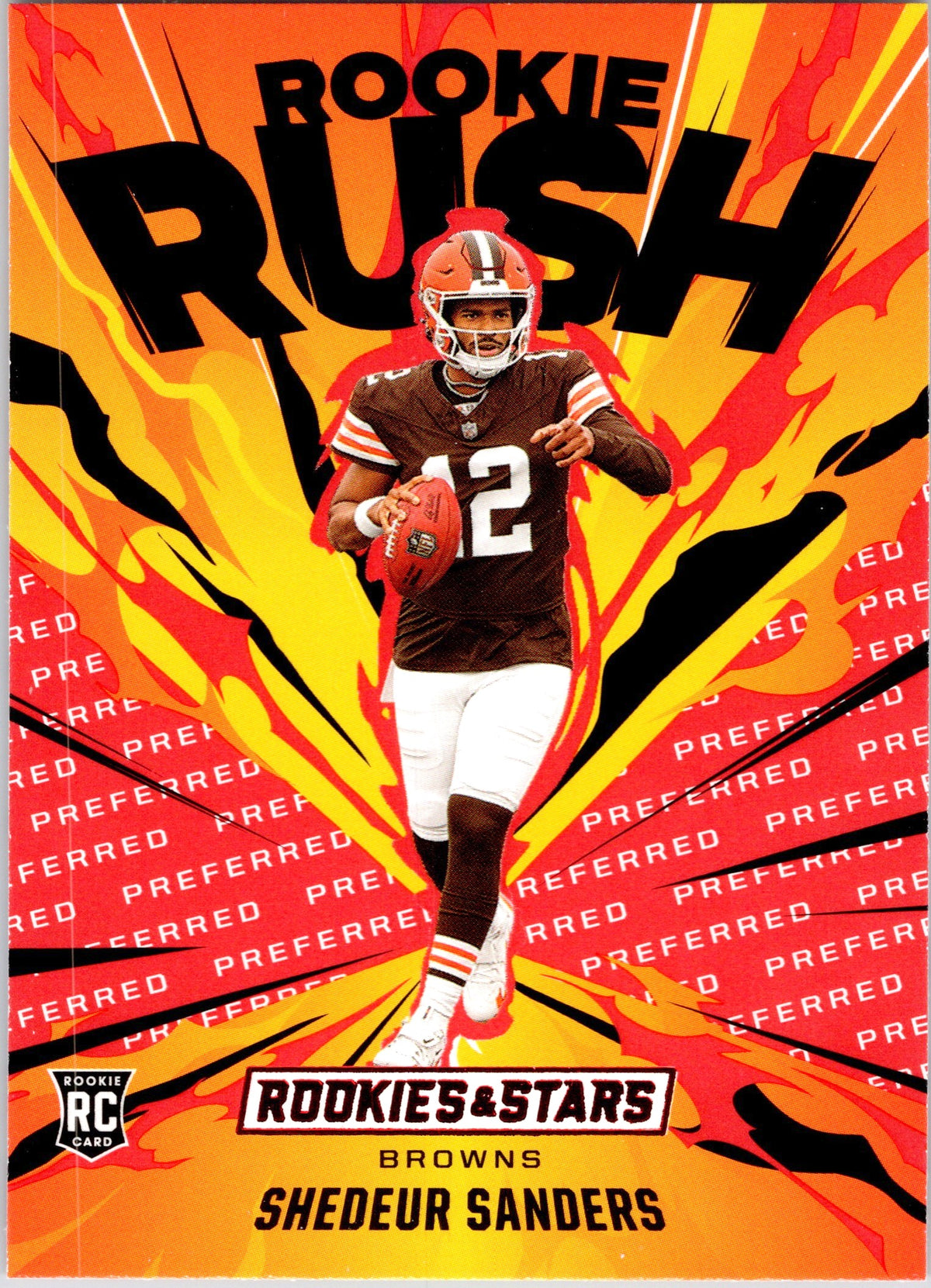 Shedeur Sanders 2025 Rookies & Stars ROOKIE RUSH Insert Browns RC